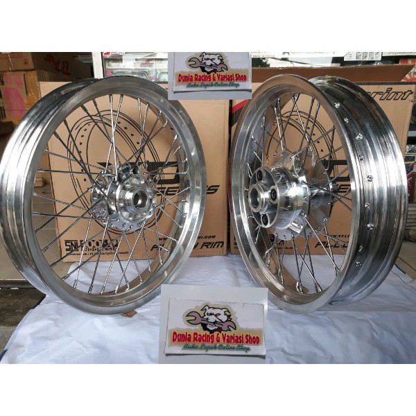 BRILIANT!!! Sepaket Velg lebar 250-350 ring 17 CB 150-CBR 150-CB150R new-Megapro primus-Verza-Tiger