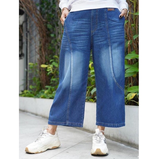 Ribbon Pants Jeans Celana Baggy Jeans