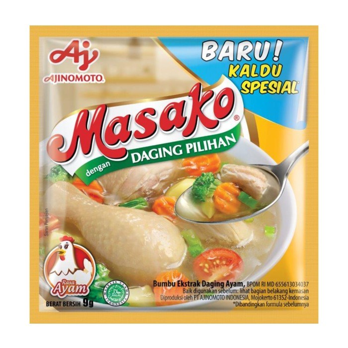 

Masako® Bumbu Kaldu Penyedap Rasa Ayam Kemasan 9g (24 pcs)