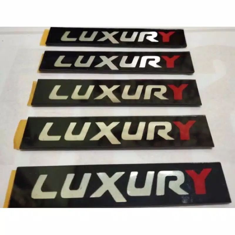 emblem tulisan LUXURY bagasi belakan universal plus lem 3M