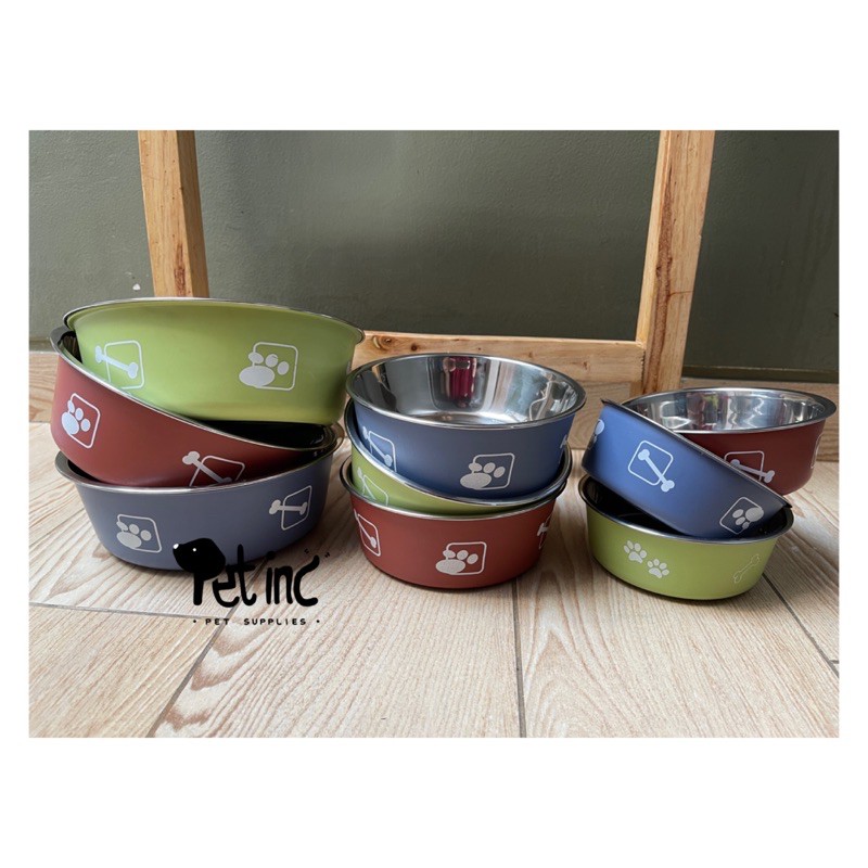 Poochs stainless bowl with anti skid