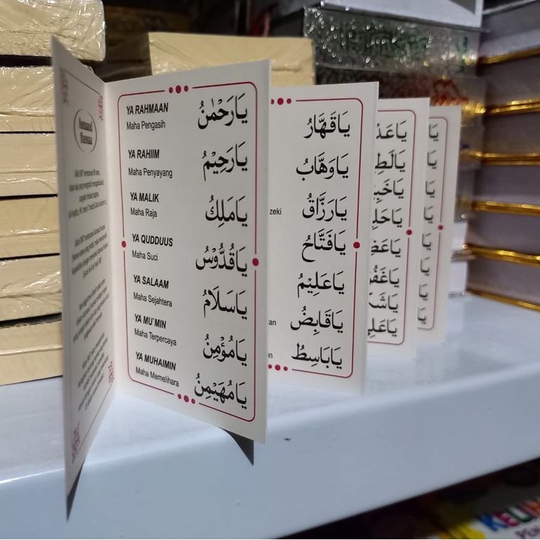 Buku Saku Dzikir 99 Asmaul Husna Bisa Dilipat Prakti