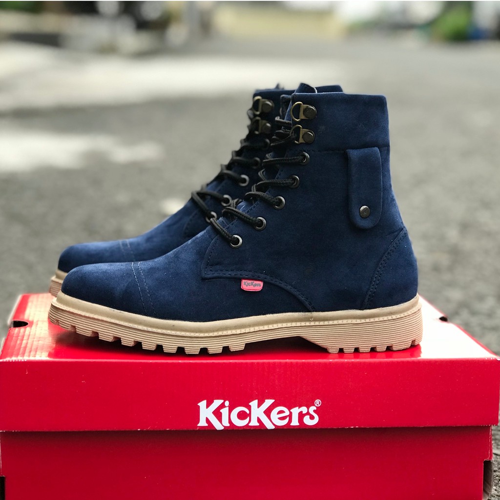 SEPATU BOOTS CEWEK KICKERS GAYA HARIAN FASHION BAHAN SUEDE WANITA