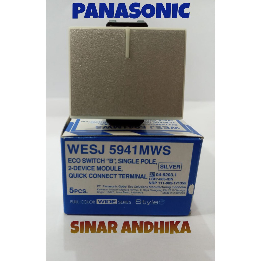 MATA SAKLAR LEBAR SILVER ECO B STYLE E PANASONIC WESJ 5941MWS