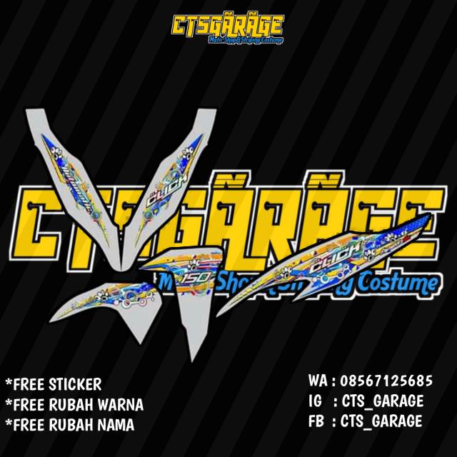 STRIPING VARIO 150 NEW TRANSPARAN COSTUME FONT HOLOGRAM 001