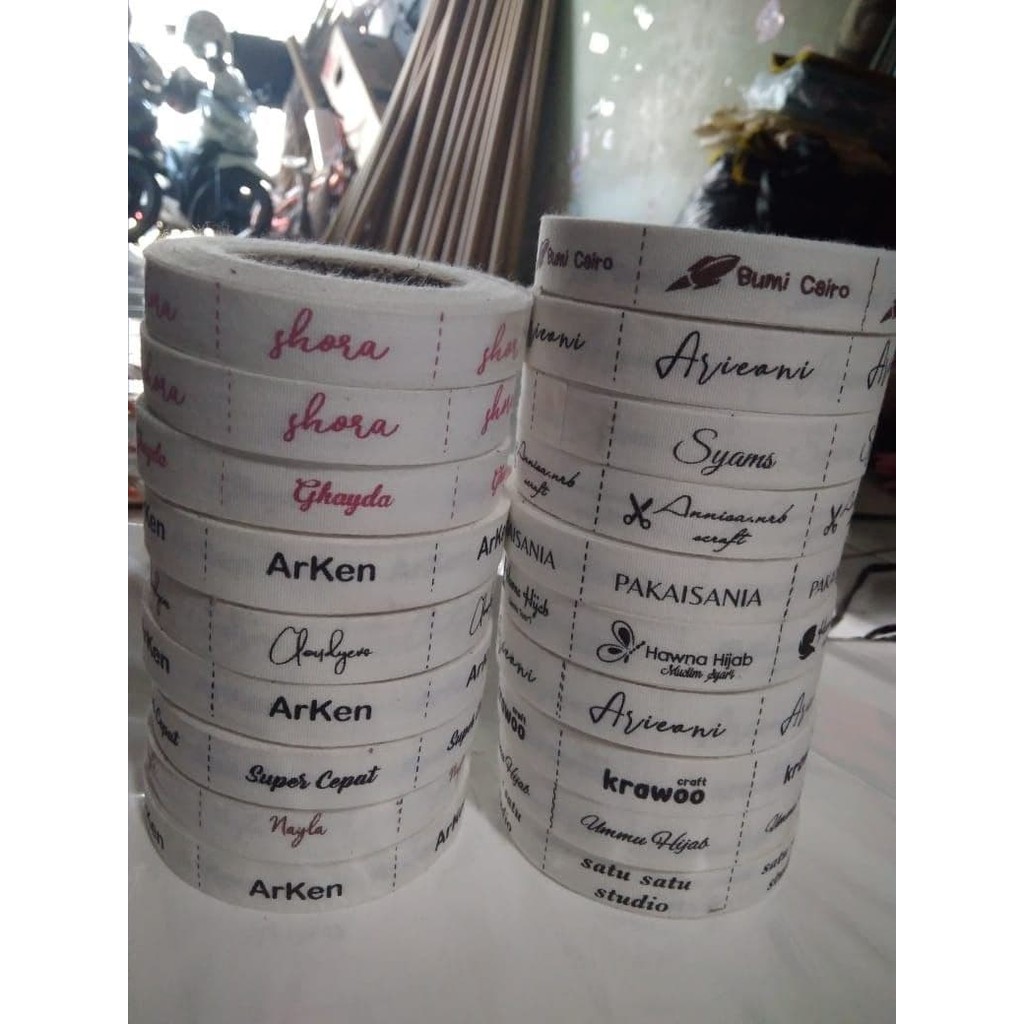 

label baju/label masker/label gamis/label custom /sablon/sablon label/label katun 2 cm