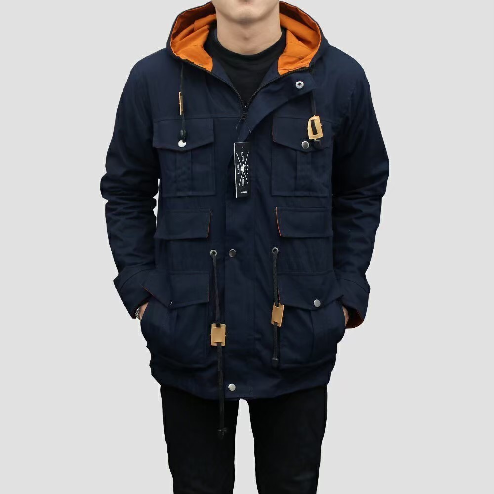 Jaket Parka Pria BGSR Suede / Jaket Parka BGSR Suede Premium / Jaket Parka Pria Big Size-Navy