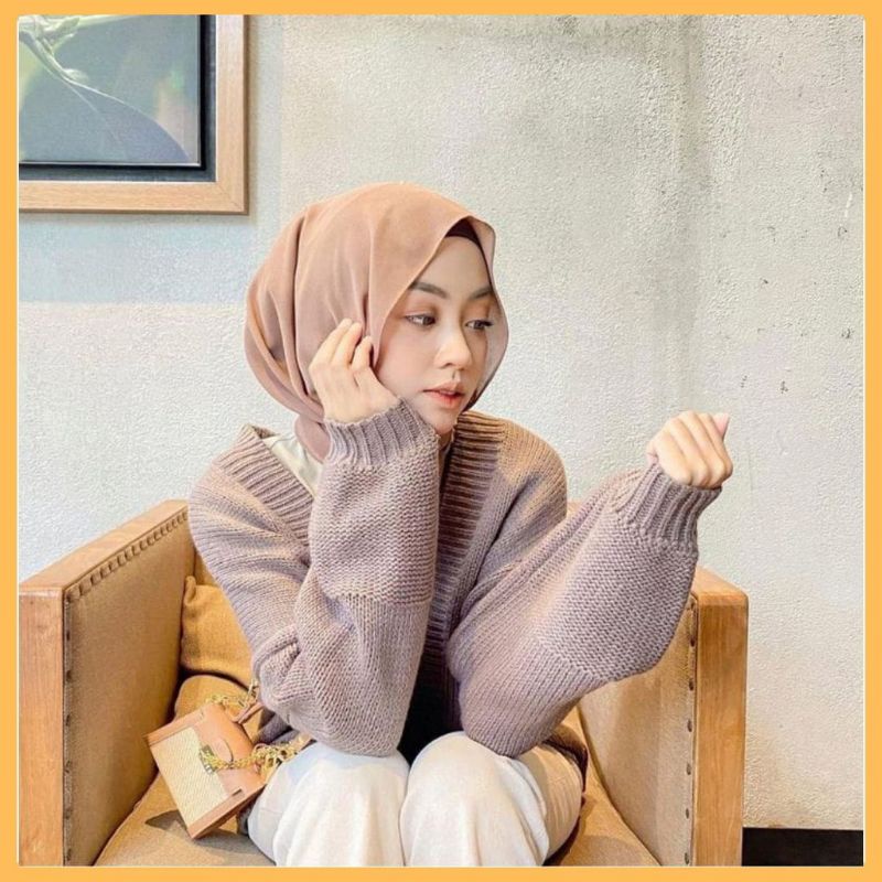 FLUFFY CARDY / CARDIGAN OVERSIZE / KARDIGAN RAJUT WANITA TANGAN BALON / KARDIGAN RAJUT CROP WANITA / KARDIGAN CROP