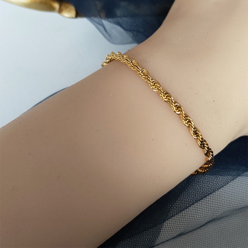 kalung titanium asli tambang polos gelang tangan polos