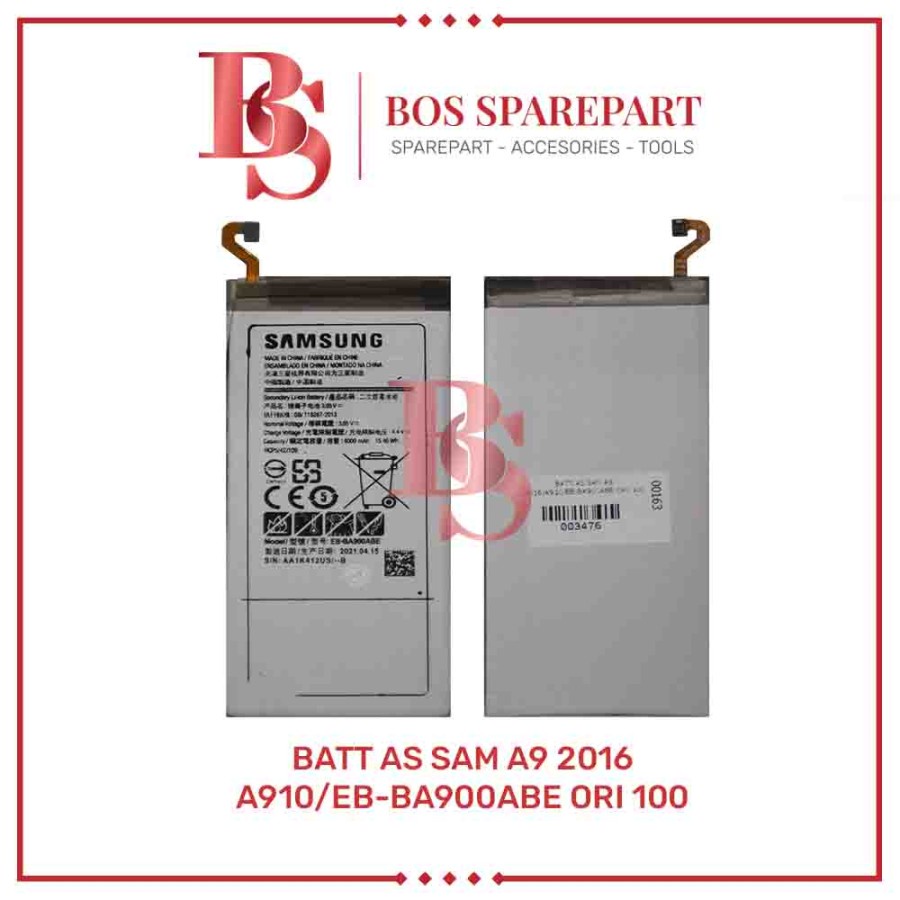 BATERAI AS SAMSUNG A9 2016 / A910 / EB-BA900ABE ORI 100 / BATTERY / BATRE