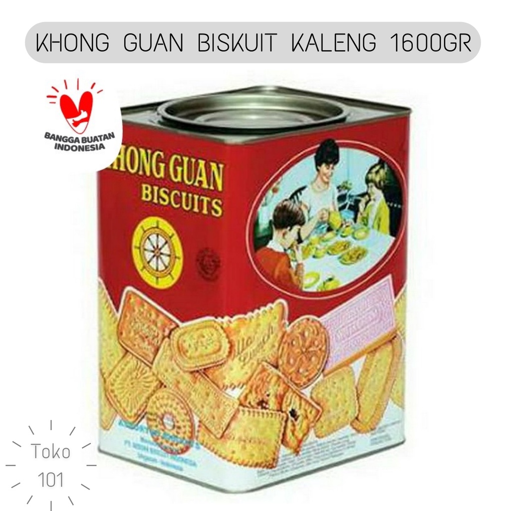 

Khong Guan Assorted Biscuit Red Persegi Kaleng Besar 1600 gram