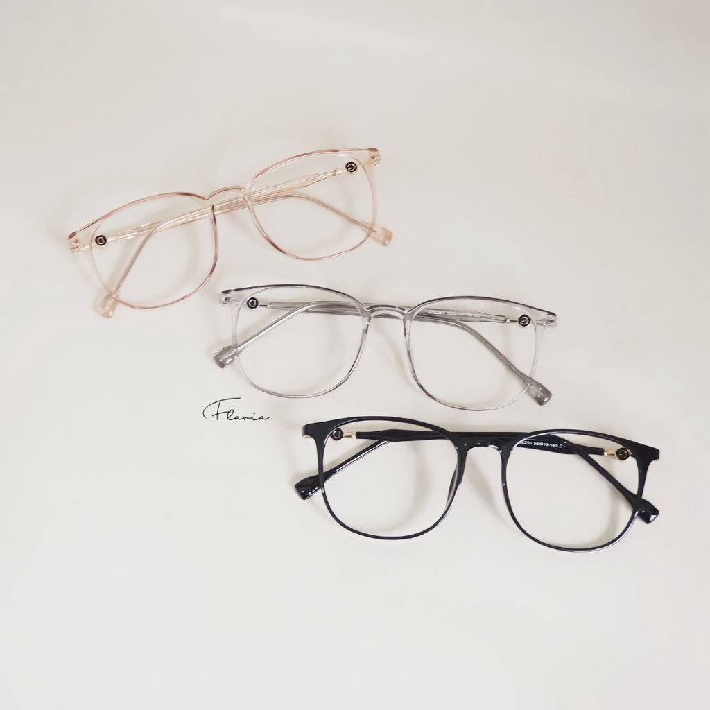 Flavia Eyewear - Kacamata Brooklyn Square Acetat (custom minus, photochromic, blueray, bluechromic dan photobrown)