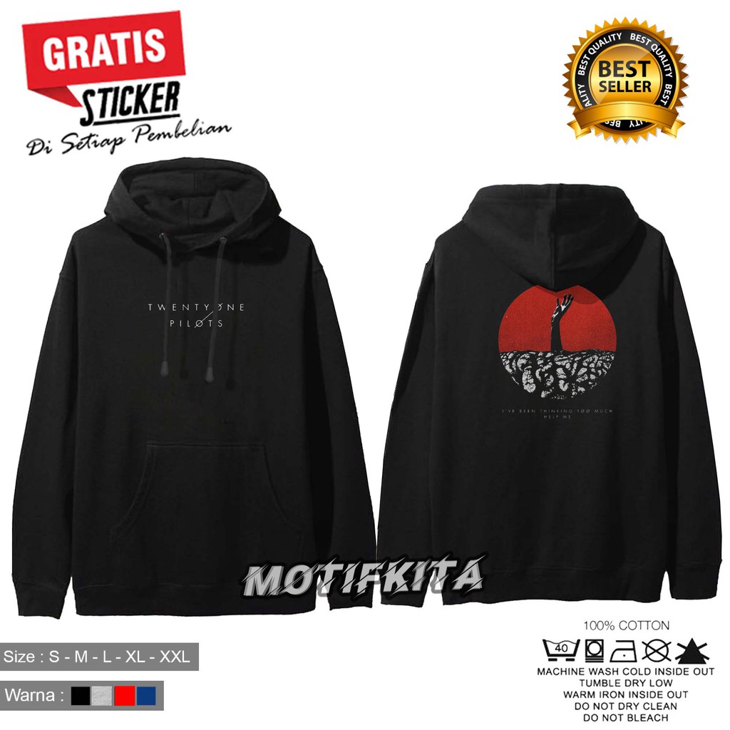 Jaket Sweater Hoodie TWENTY ONE PILOTS Keren Pria Wanita Distro MOTIFKITA