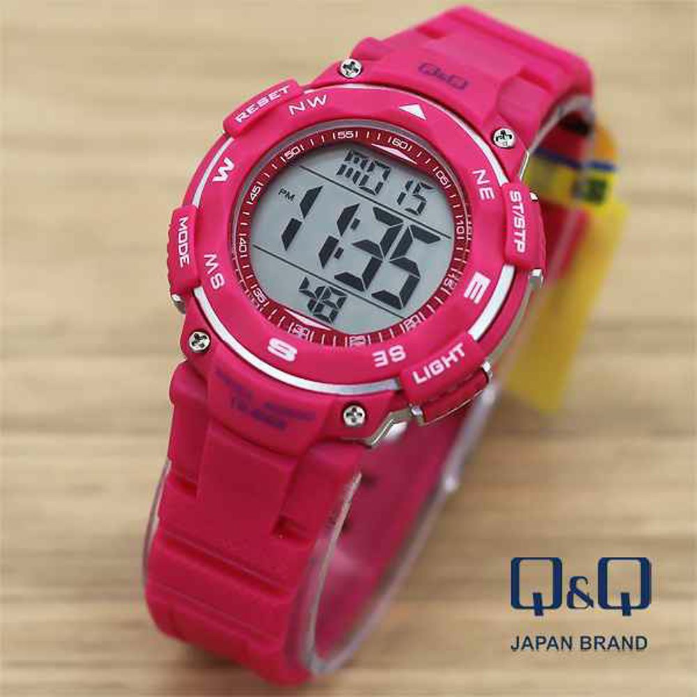 Jual JAM TANGAN WANITA QNQ DIGITAL RUBBER ORIGINAL LADIES PINK Diskon