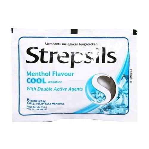 

STREPSIL MENTHOL FLAVOUR COOL SENSATION / PERMEN / PELEGA TENGGOROKAN