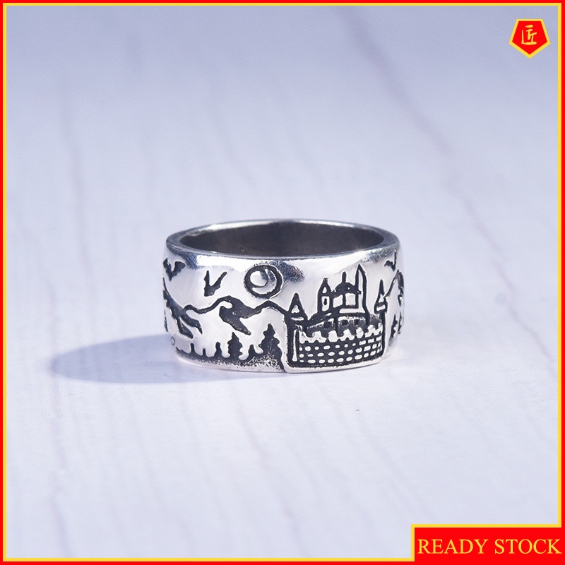 [Ready Stock]Creative Personality Carved Royal Castle Ring