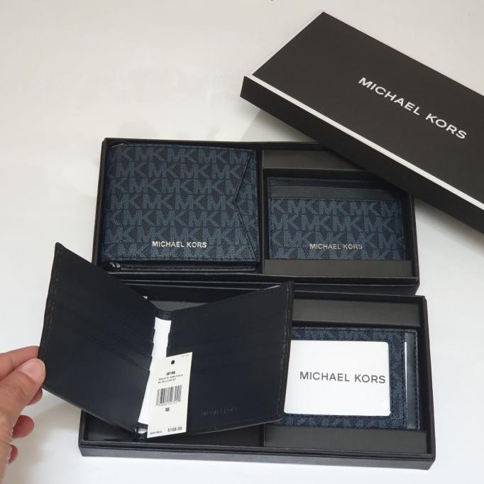 Dompet Pria Michael Kors Billfold Card Case Set Wallet Admiral Ci Jackystore56