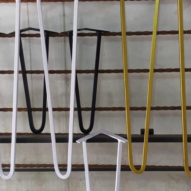 Kaki Meja Besi Beton/Nako 30cm - Putih