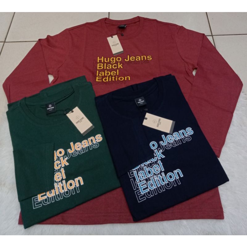 HUGO JEANS KAOS OBLONG LENGAN PANJANG ORI / KAOS HUGO ORI LENGAN PANJANG
