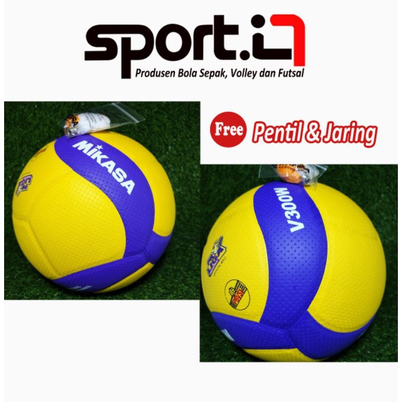 Bola voli Mikasa Import V300w Empuk Grade ORI Bola Voli