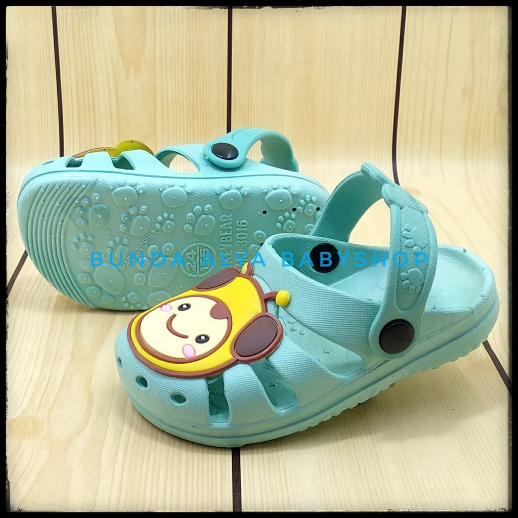 Sandal Anak Karet Usia 2 3 Tahun TOSKA - Sendal Anak Elastis Karet Anti Licin Motif Lucu Size 25 - 29