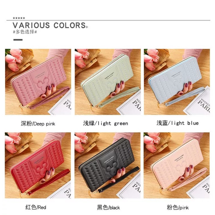 Dompet Wanita Dompet panjang wanita bordir Mickey bisa cod 2022 dompet wanita terbaru