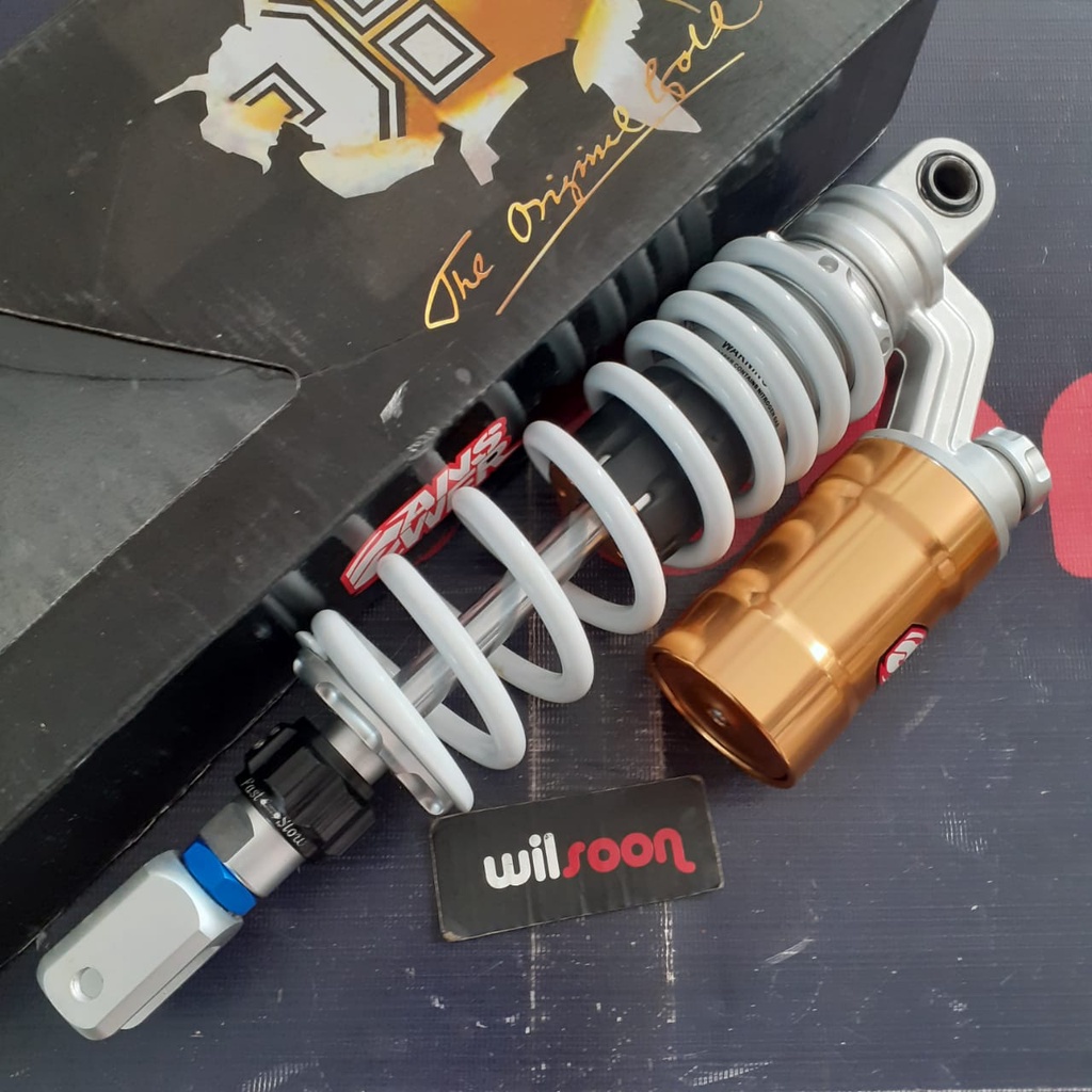 Shockbreaker Belakang Shock Absorber Matic / Scooter Answer 008 White 325mm Beat / Vario / Clikc / I