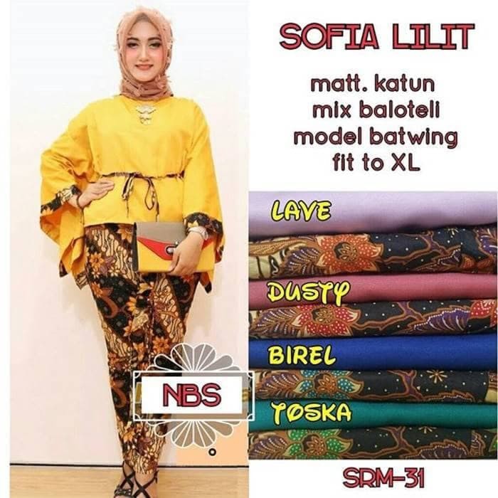 TERLARIS PAKAIAN SET GAMIS WANITA MUSLIM SYARI LEBARAN xl jumbo bigsize setelan batik muslim kebaya
