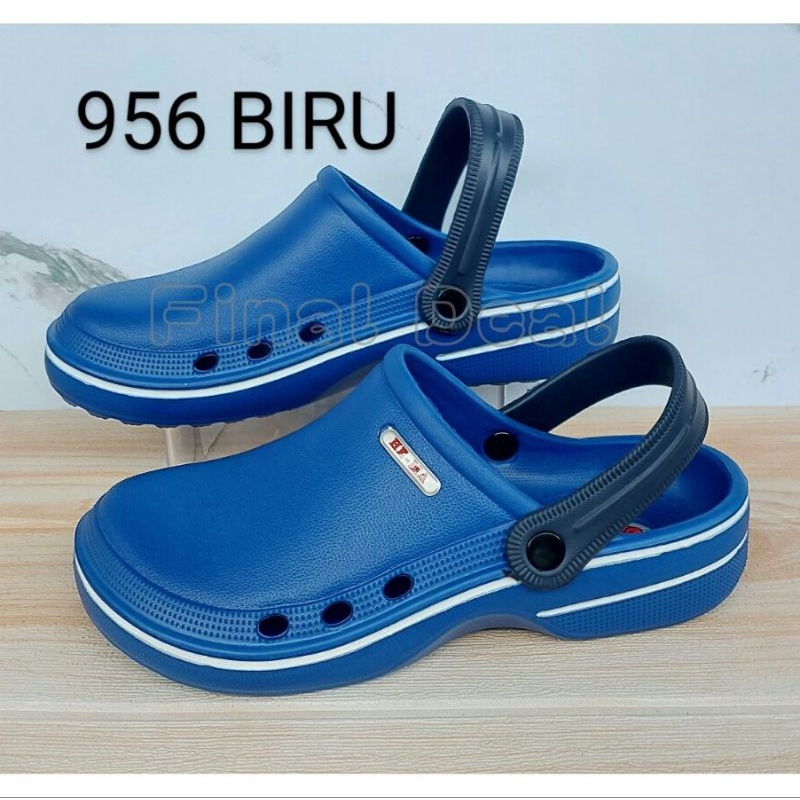 Sandal Kodok Biru Hema, Sandal Perawat Dokter Crocs, Sandal Kamar Mandi Anti Slip, Sandal Pabrik