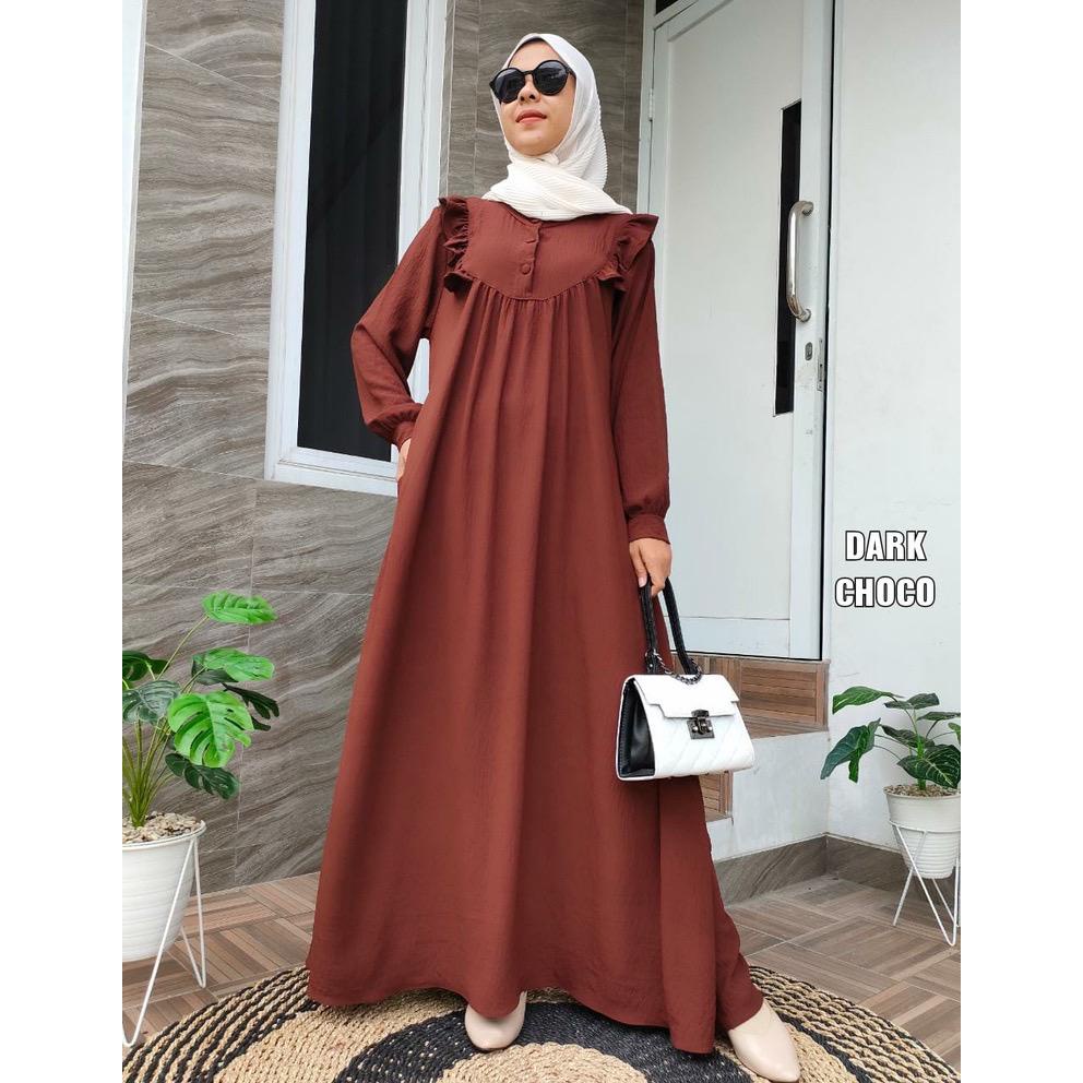 (AMD) GAMIS SHOFARIA REMPEL DAILY BUSUI WANITA DRESS CRINCLE AIRFLOW