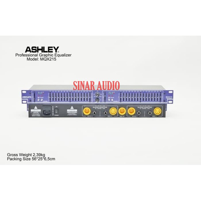 EQUALIZER + Sub mqx215 Subwoofer ASHLEY MQX 215 ORIGINAL