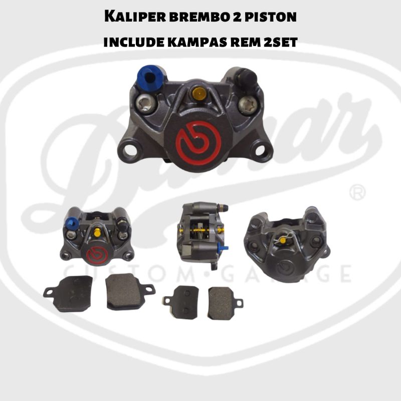 kaliper / pala babi rem brembo 2 piston grey
