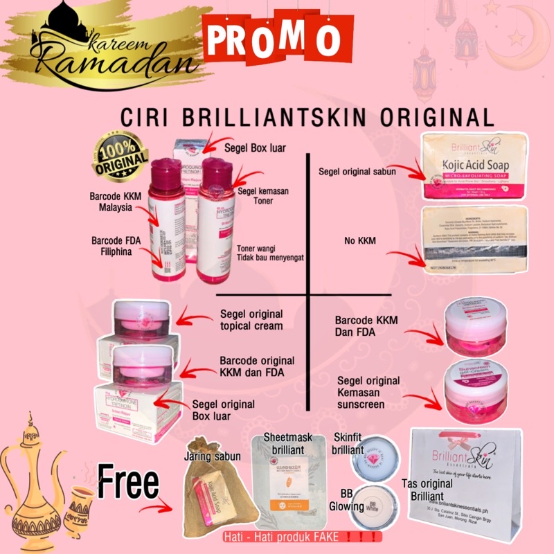 Jual PAKET BRILLIANT SKINCARE ORIGINAL 100% (isi9pcs) | Shopee Indonesia