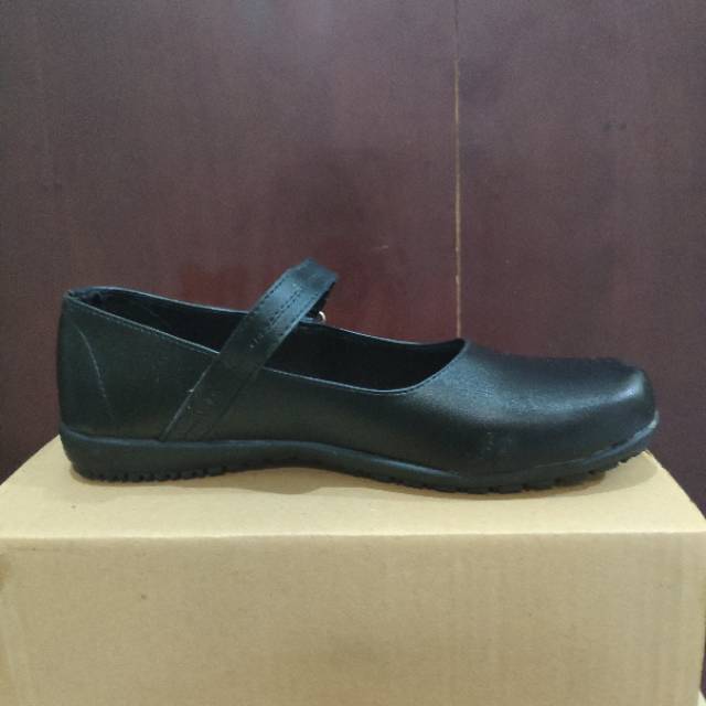 COD SEPATU PANTOFEL WANITA FORMAL KERJA PASKIBRA HITAM PANTOPEL BAHAN SINTETIS PREMIUM FLAT TERBARU