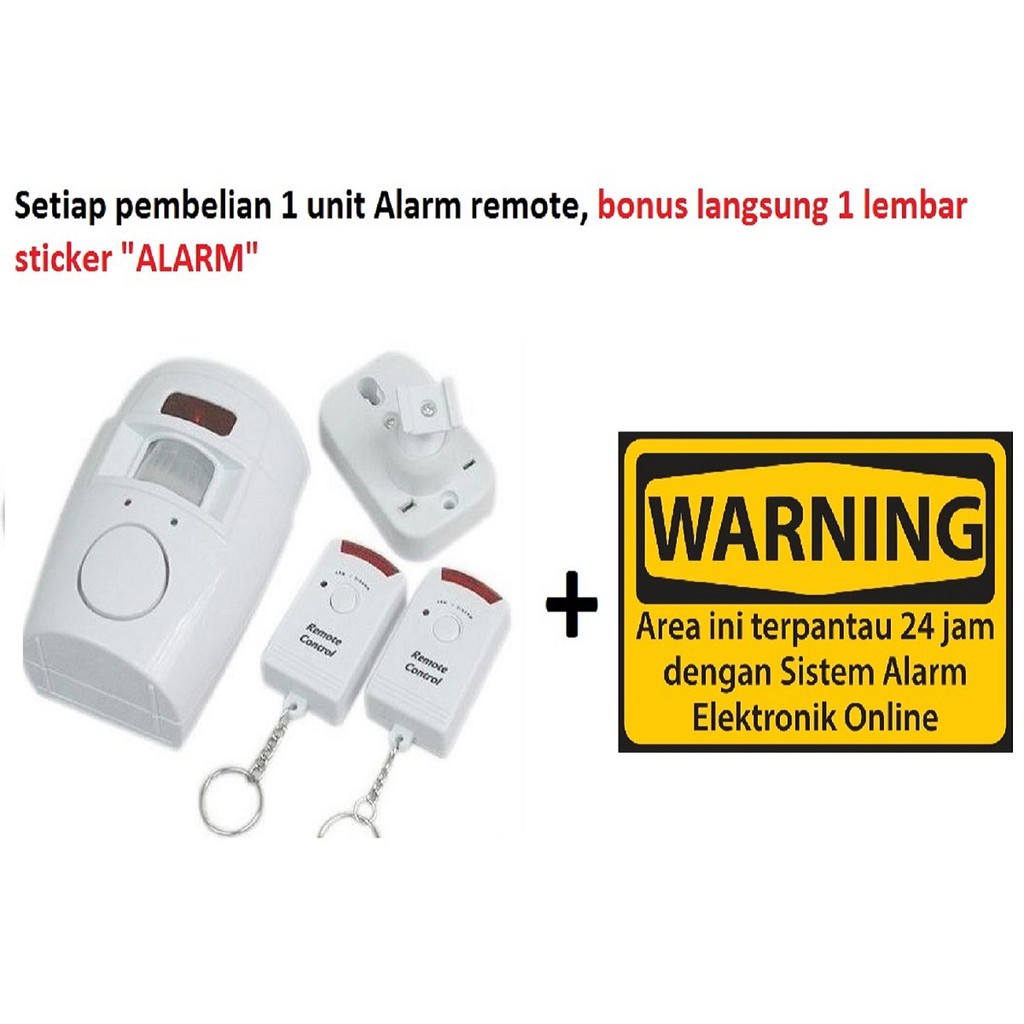 Alarm Rumah sensor gerak dengan 2 remote control cocok untuk rumah garasi ruko gudang rukan dll