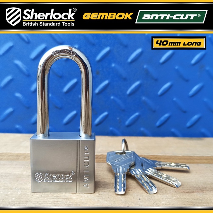 Gembok Original Sherlock Tools ANTI CUT 40 mm Panjang