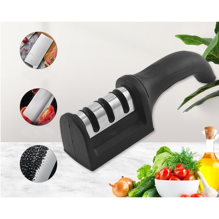 Alat Pengasah Asahan Pisau Gunting Knife Sharpener 3 In 1