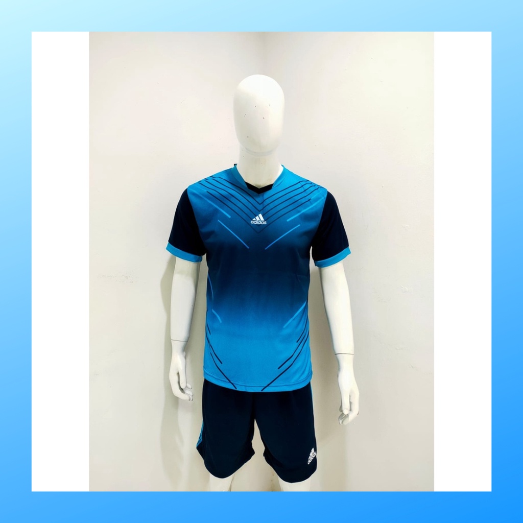 jersey futsal pria kaos sepak bola baju dan celana setelan wanita dewasa t-shirt outfit seragam jarsey kostum olahraga pakaian apparel print sport jersy soccer casual jersi suit AD168 turqis