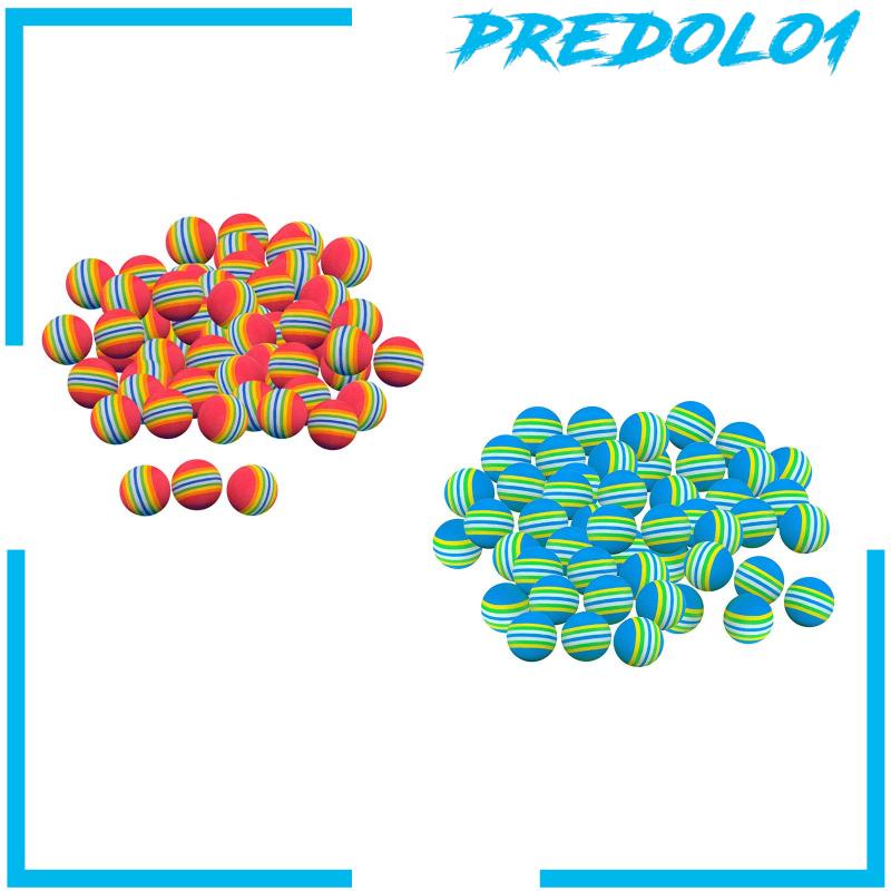 [PREDOLO1] 50x EVA Sponge Golf Balls Stripe Foam Practice Golf Ball 42mm
