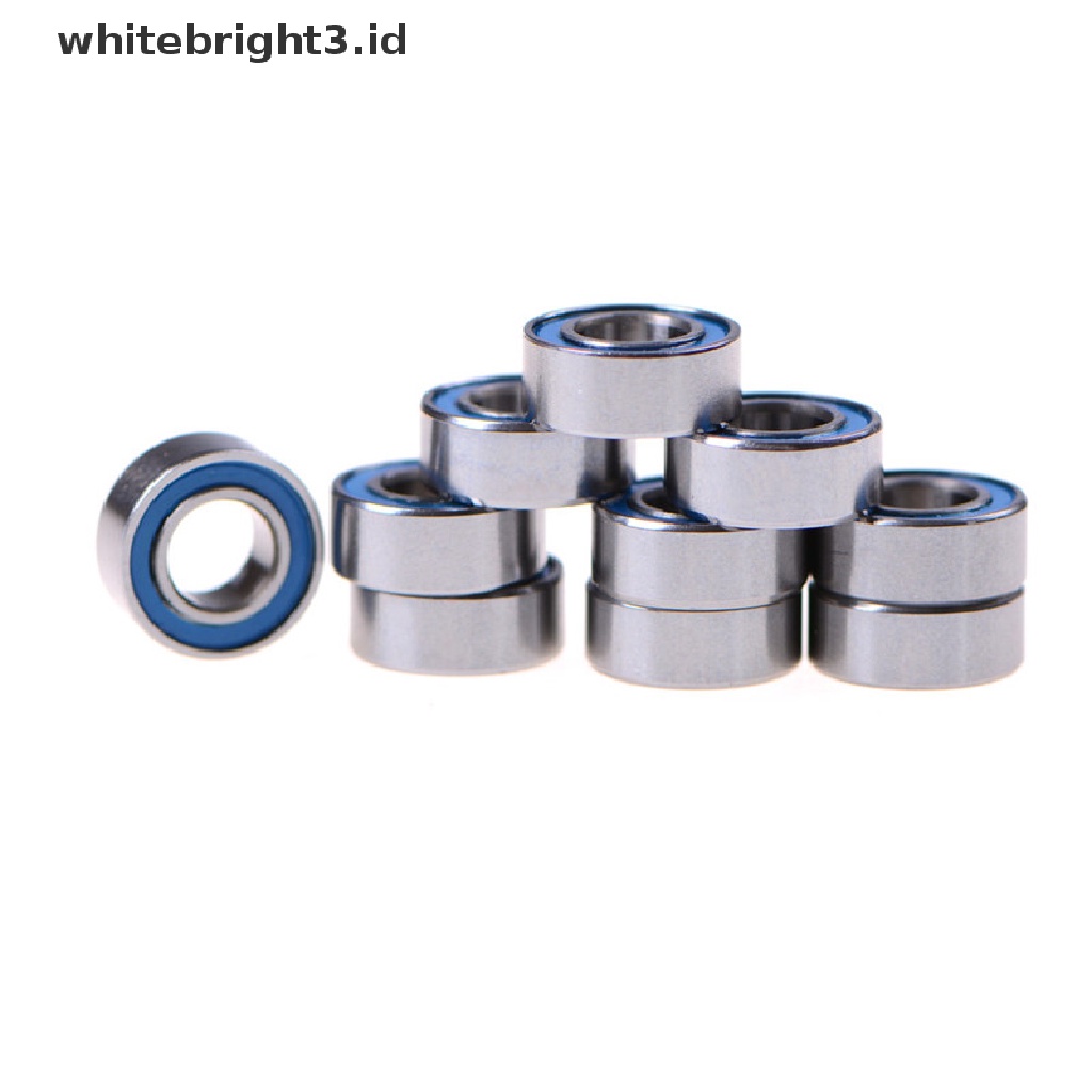 (whitebright3.id) 10pcs MR105-2RS Bearing Miniatur Bahan Karet Ukuran 5x10 x 4mm