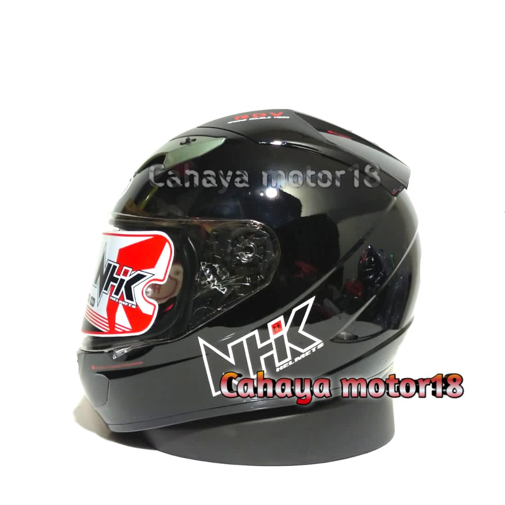 HELM NHK GP1000 BLACK|HITAM NHK FULL FACE DOUBLE VISOR