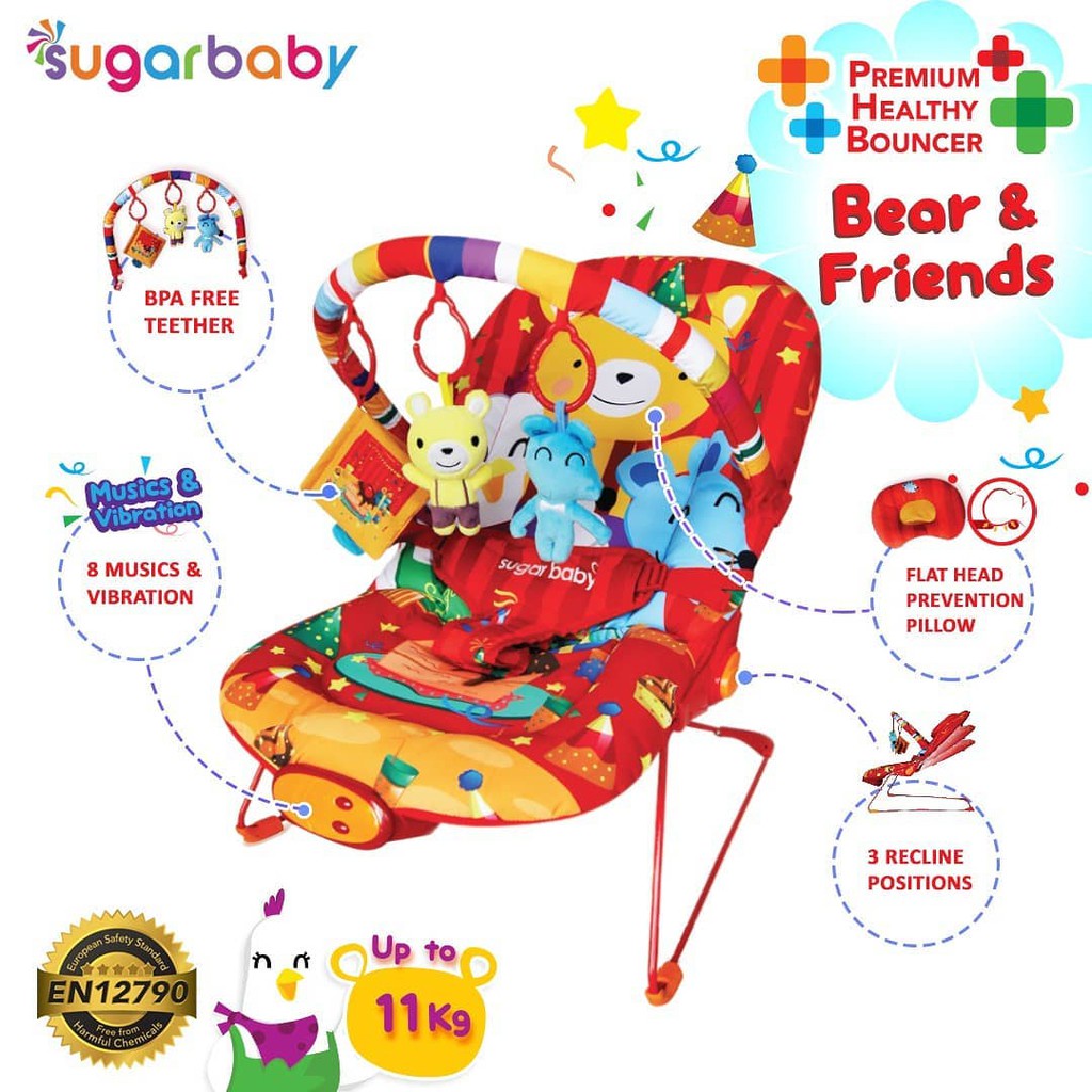 [Bouncer Bayi Indonesia] bouncer sugarbaby Bouncher 3 recline Sugar Baby 3 posisi sugarbaby