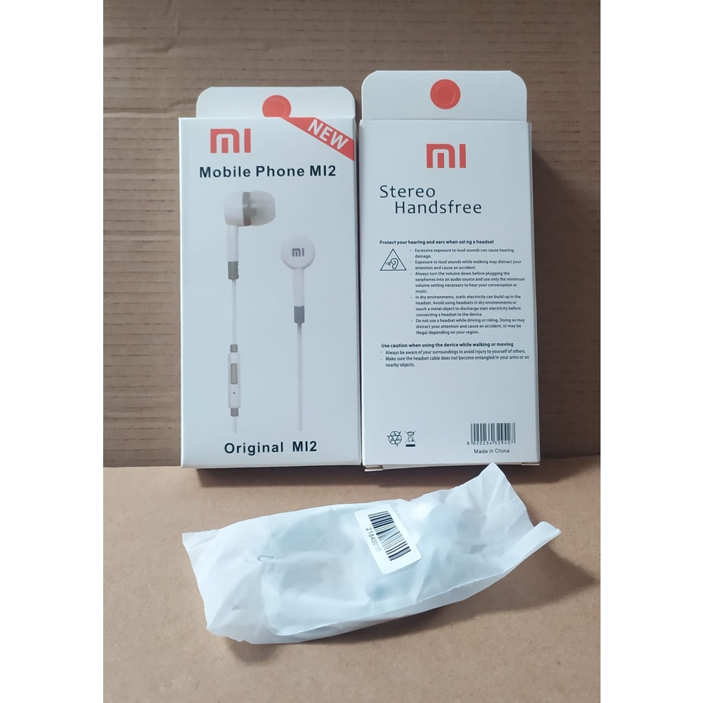 [RO ACC] HEADSET XIAOMI M12 JACK3.5MM STEREO UNIVERSAL ALL TIPE HP