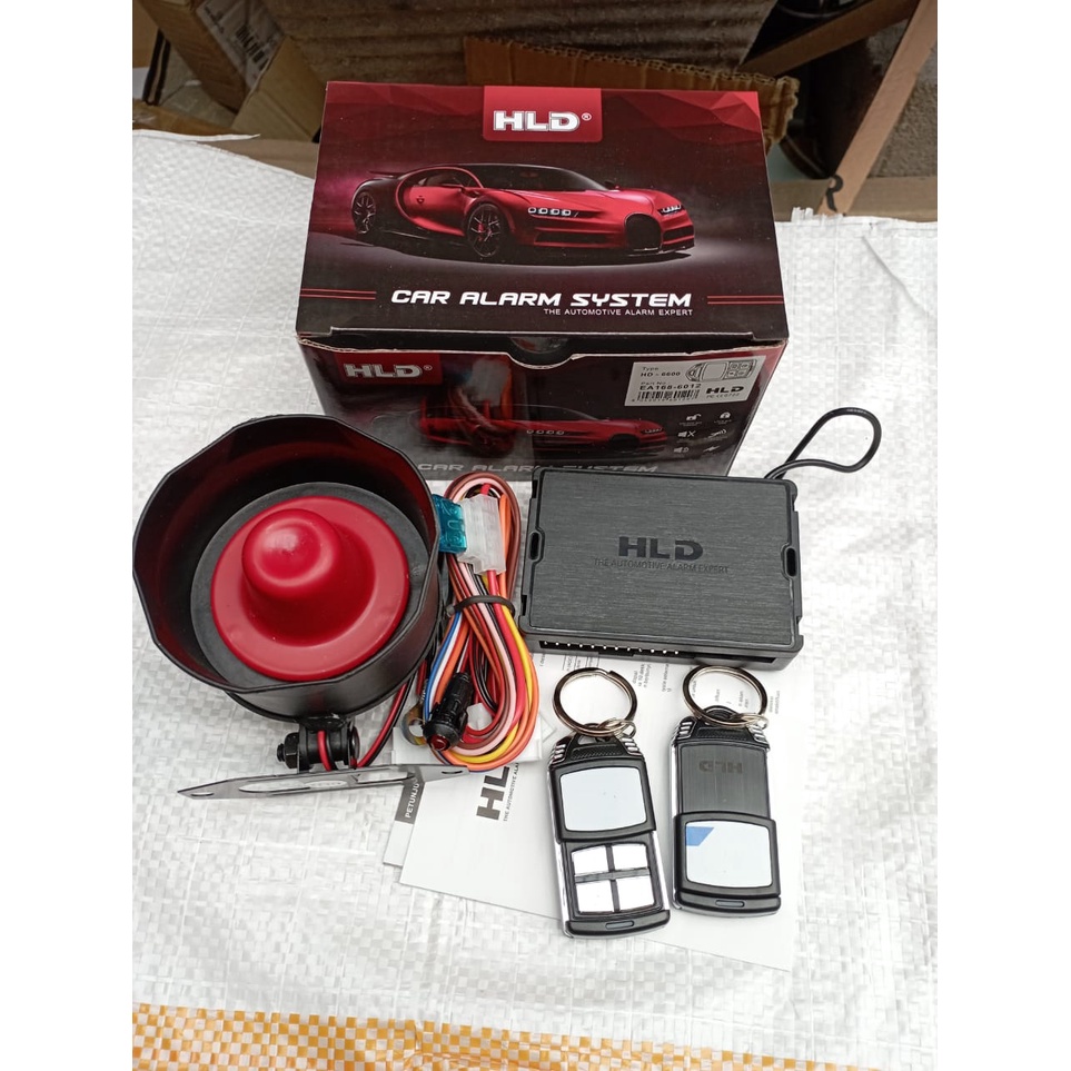 Alarm Mobil merk HLD PREMIUM Remote Remot /Car Alarm System Kunci HLD Model Tombol Universal Remot Sleding Alarm Mobil Berkualitas 1 Set