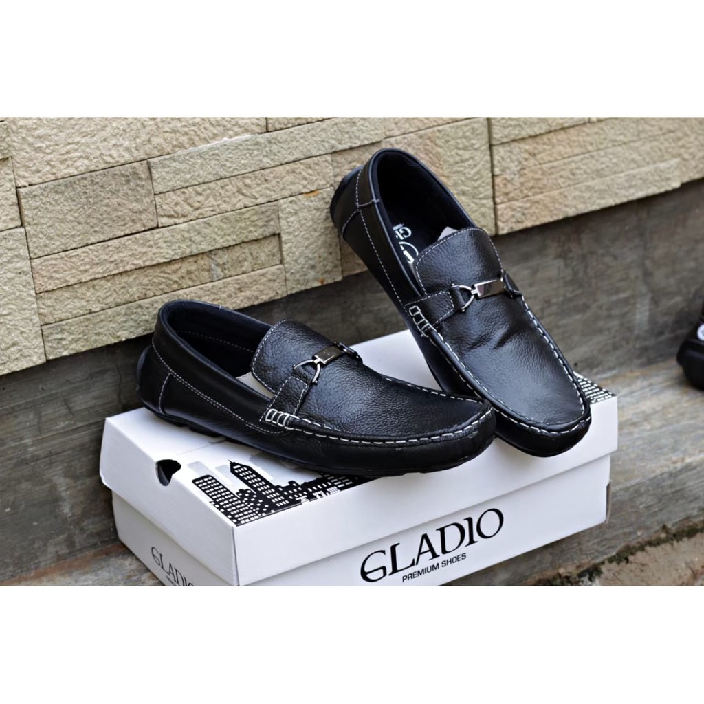 Cod - Sepatu Kantor Pria Kulit Asli - Cokelat Hitam