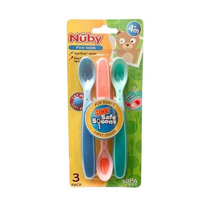 Nuby Hot Safe Safety Spoon 3-pack