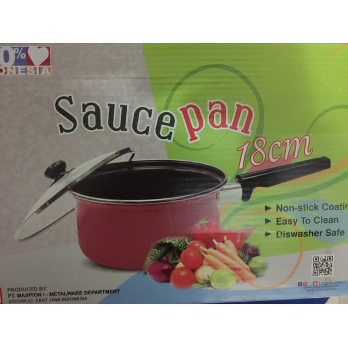SAUCE PAN TEFLON MASLON 18cm MASPION Termurah