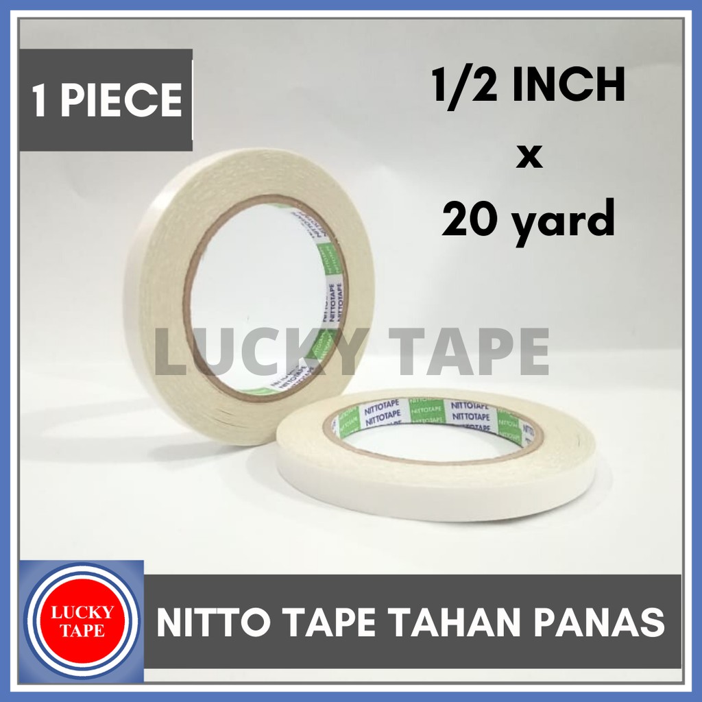 

Nitto TAPE 1/2" INCH (12mm) TERMURAH double tape tahan panas SELOTIP