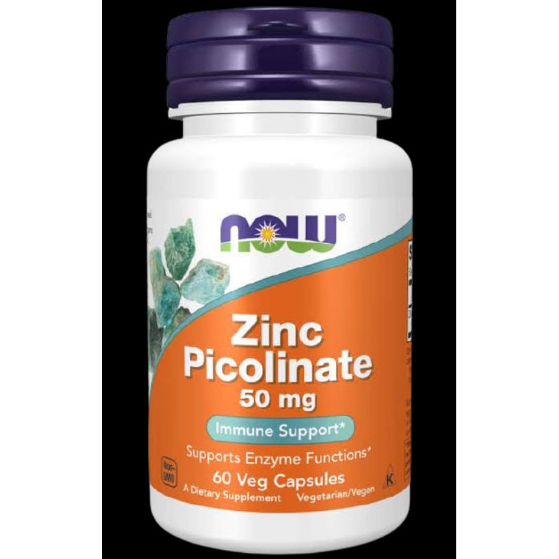 Now food zinc picolinate 50 mg 50mg 60 capsule 60capsule vegan non gmo now sport zinc picolinate