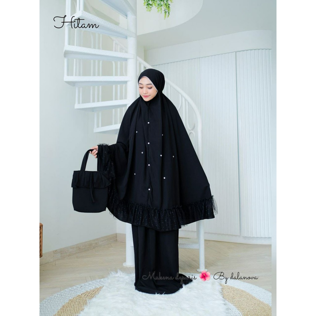 Mukena Paris mukena premium mukena warna hitam mukena trendi mukena kekinian mukena limited edition